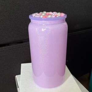 Lavender Glitter Drinkware Tumbler